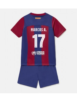 Barcelona Marcos Alonso #17 Dječji Domaci Dres kompleti 2023-24 Kratak Rukavima (+ kratke hlače)